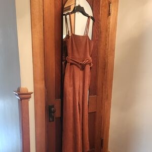 Brown Sleeveless Jumpsuit